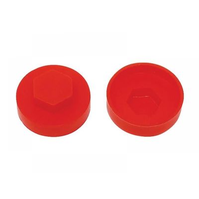 Forgefix TFCC16PR Techfast Cover Cap Poppy Red 16Mm (Pack 100)