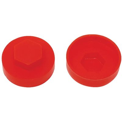 Forgefix TFCC16PR Techfast Cover Cap Poppy Red 16Mm (Pack 100) - Thumbnail 2