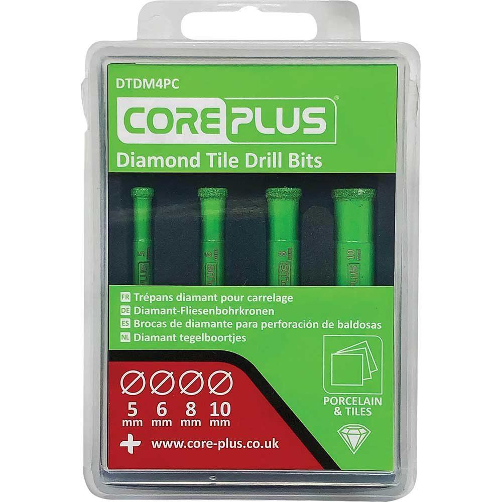 Coreplus CORDTDM4PC Dtdm4Pc Diamond Tile Drill Bit Set 4 Piece - Image 1