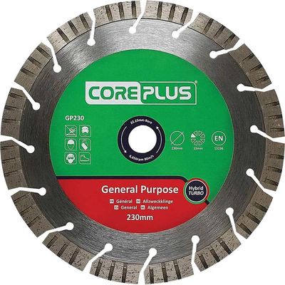 Coreplus CORDBGP230 Gp230 General-Purpose Hybrid Turbo Diamond Blade 230Mm