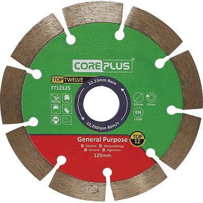Coreplus CORDBTT12125 Top Twelve General Purpose Diamond Blade 125Mm