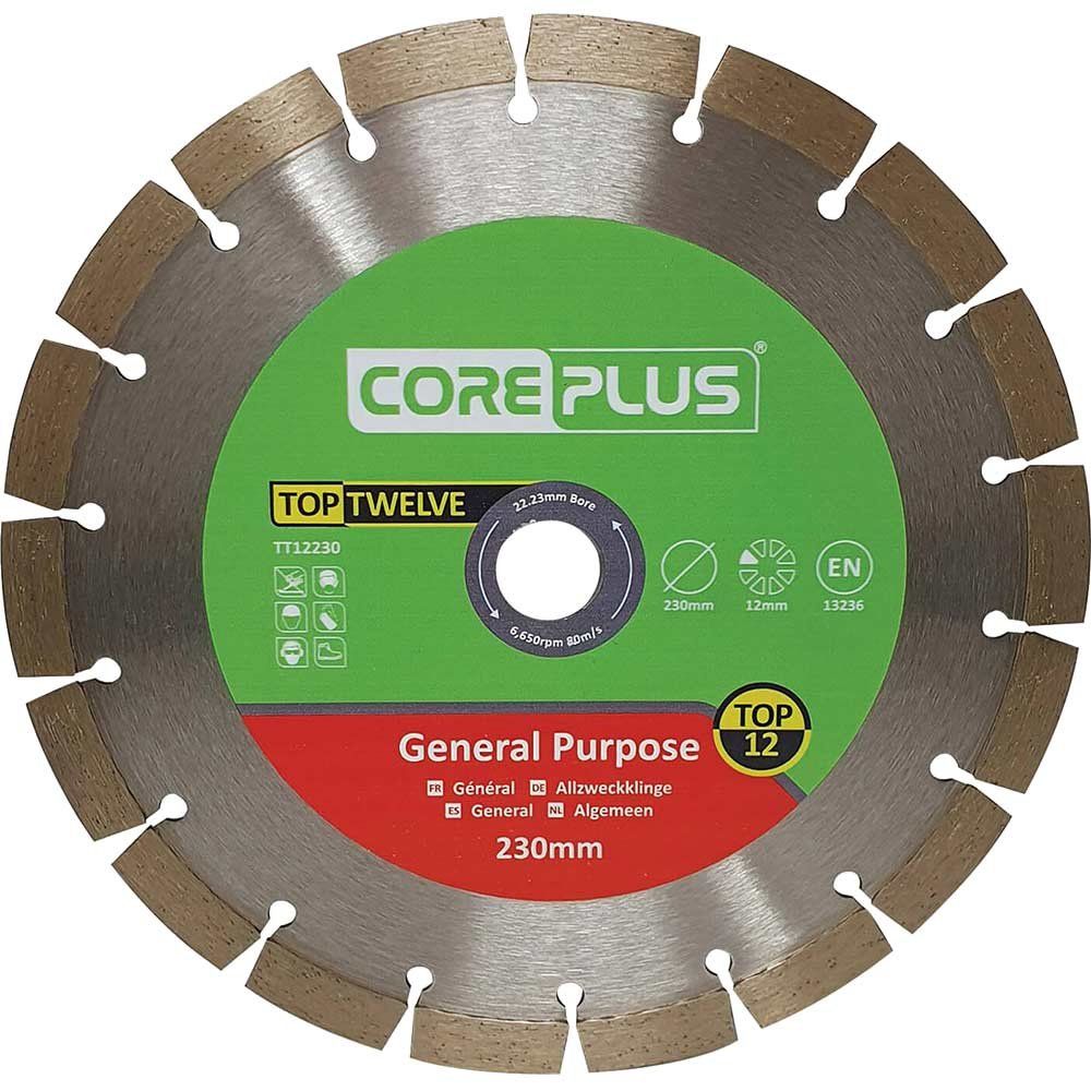 Coreplus CORDBTT12230 Top Twelve General Purpose Diamond Blade 230Mm - Image 1