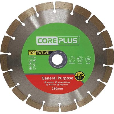 Coreplus CORDBTT12230 Top Twelve General Purpose Diamond Blade 230Mm