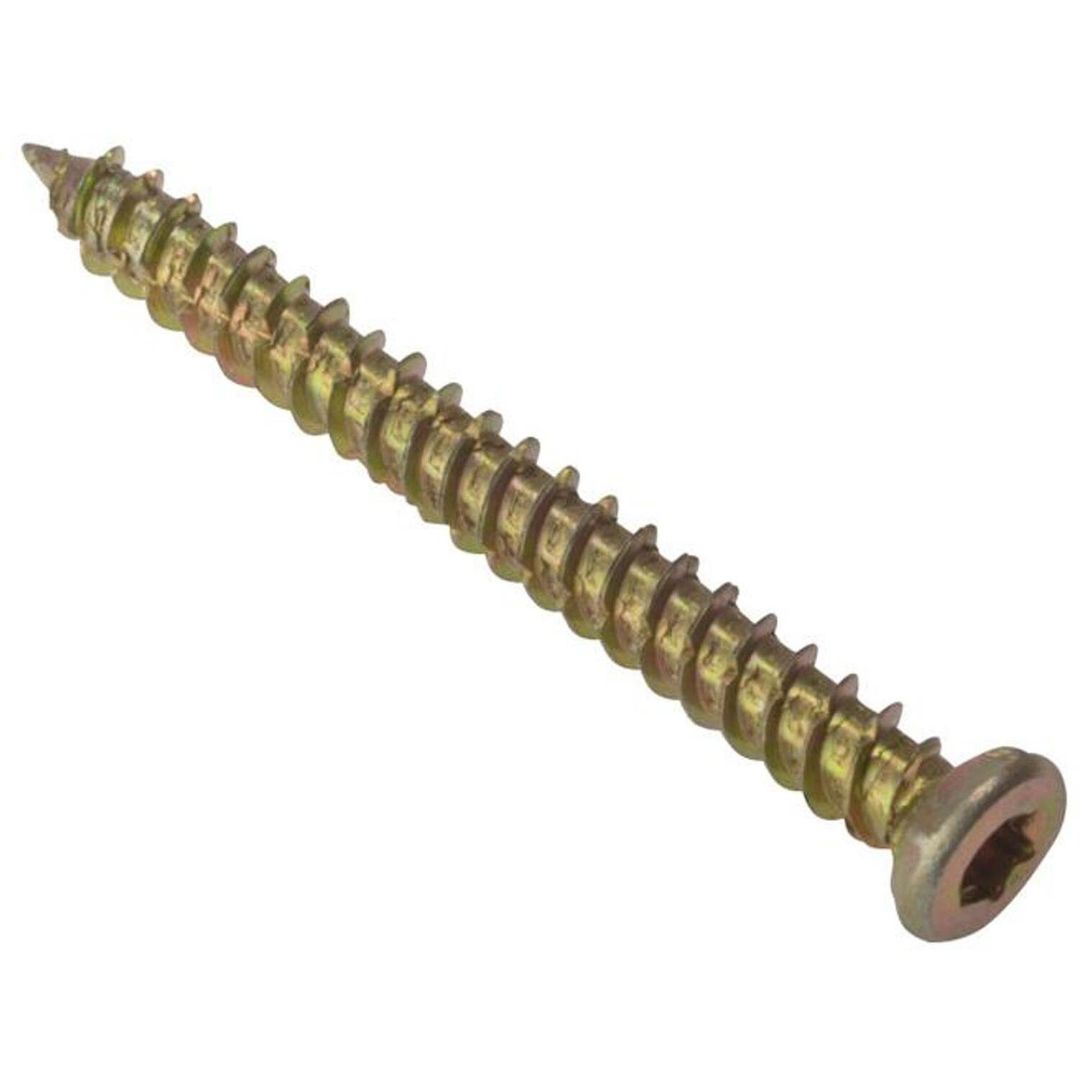 ForgeFix Concrete Frame Screw ZYP 7.5 x 72mm Box 100 - Grey - Image 1