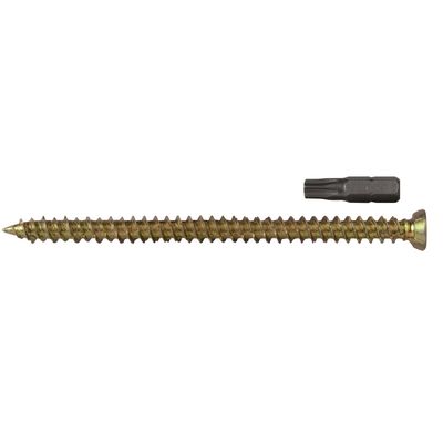 ForgeFix Concrete Frame Screw ZYP 7.5 x 72mm Box 100 - Grey - Thumbnail 2