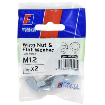 Forgefix Wing Nut & Washer M12 Forgepack 2 FPKWNW12 - Thumbnail 2
