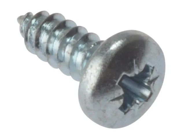Forgefix STPP11210ZP Self-Tapping Screw Pozi Compatible Pan Head Zp 1.1/2In X 10 Box 200 - Image 1