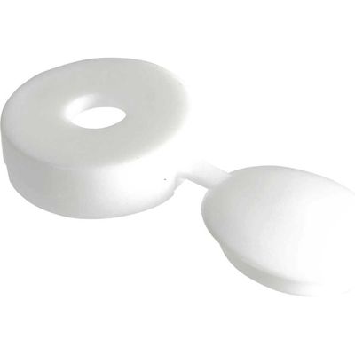 Forgefix 100HCC0L Hinged Cover Cap White No. 10-12 Bag 100
