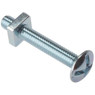 Forgefix 25RBN670 Roofing Bolt Zp M6 X 70Mm Bag 25 - Thumbnail 2
