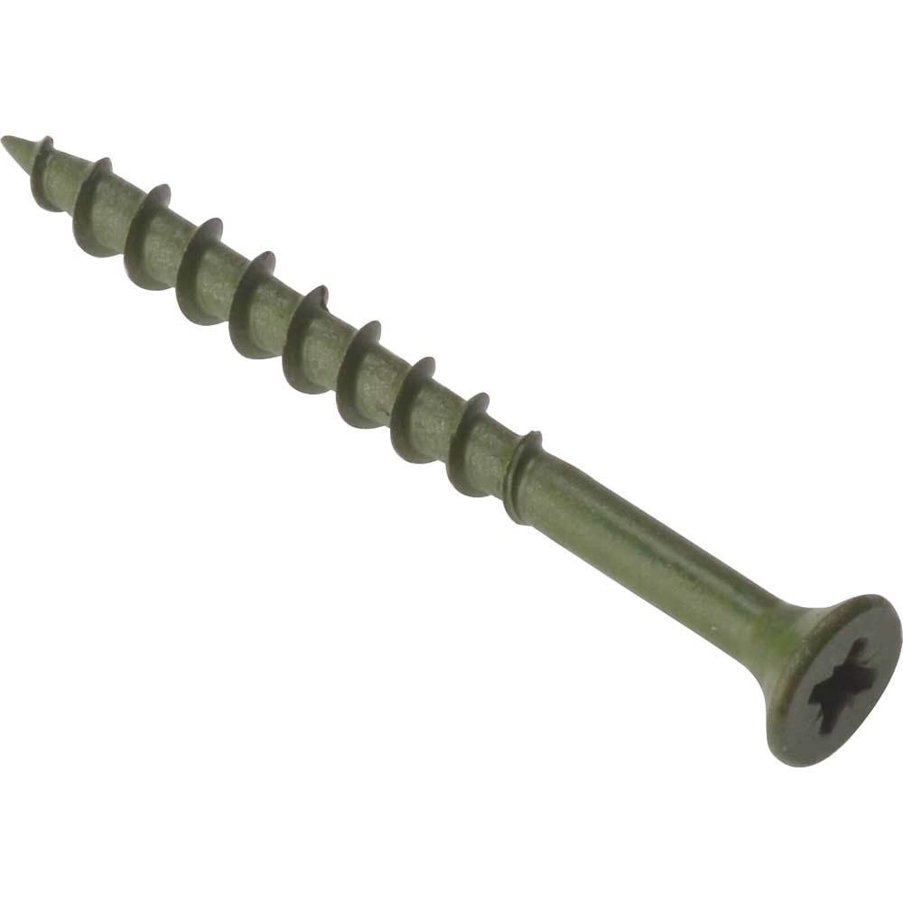 Forgefix DS4550 Decking Screw Pozi Compatible St Green Anti-Corrosion 4.5 X 50Mm Box 200 - Image 1