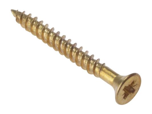 Forgefix General Purpose Pozi Screw Csk Tt Electro Brass 1.1/4In X 6 Box 200 - Grey - Thumbnail 2