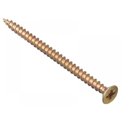 Forgefix MPS475Y Multi-Purpose Pozi Compatible Screw Csk St Zyp 4.0 X 75Mm Box 100