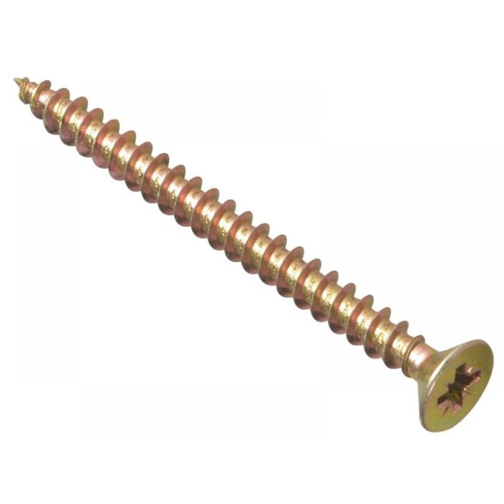 Forgefix MPS560Y Multi-Purpose Pozi Compatible Screw Csk St Zyp 5.0 X 60Mm Box 100 - Image 1