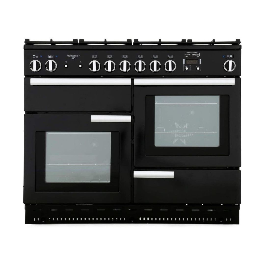 Rangemaster PROP110DFFGB/C Professional Plus 110cm Dual Fuel Range Cooker 91680 - BLACK - Image 1