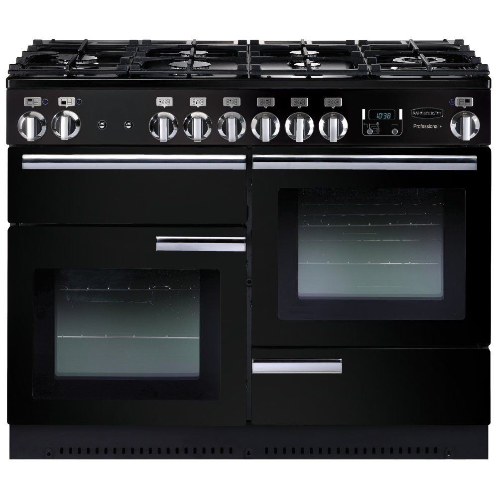 Rangemaster PROP110NGFGBC Professional Plus 110cm Gas Range Cooker - Black - Image 1