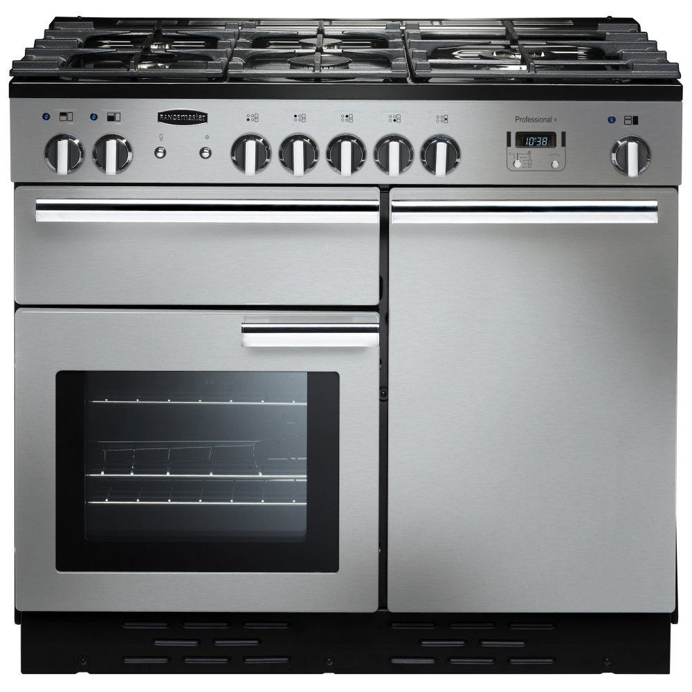 Rangemaster PROP100DFFSSC Professional Plus 100cm Dual Fuel Range Cooker - Stainless Steel - Image 1