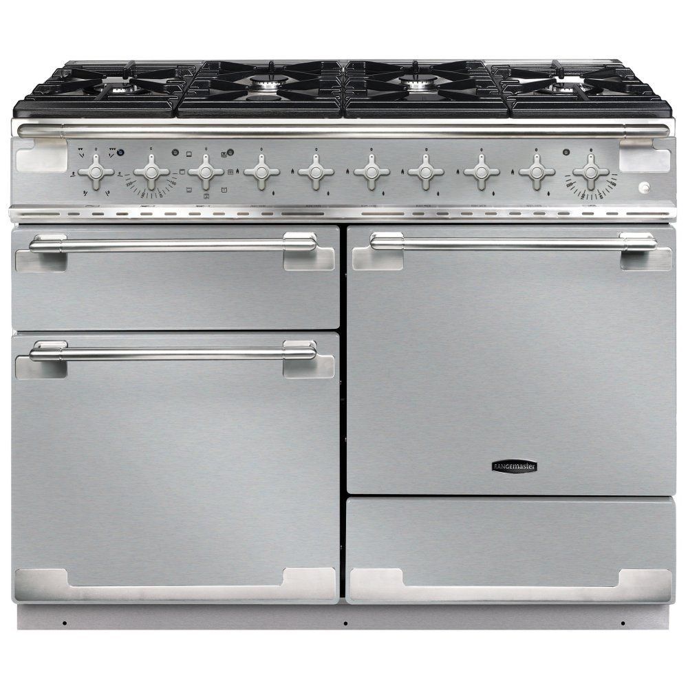 Rangemaster ELS110DFFSS Elise 110cm Dual Fuel Range Cooker - Stainless Steel - Image 1