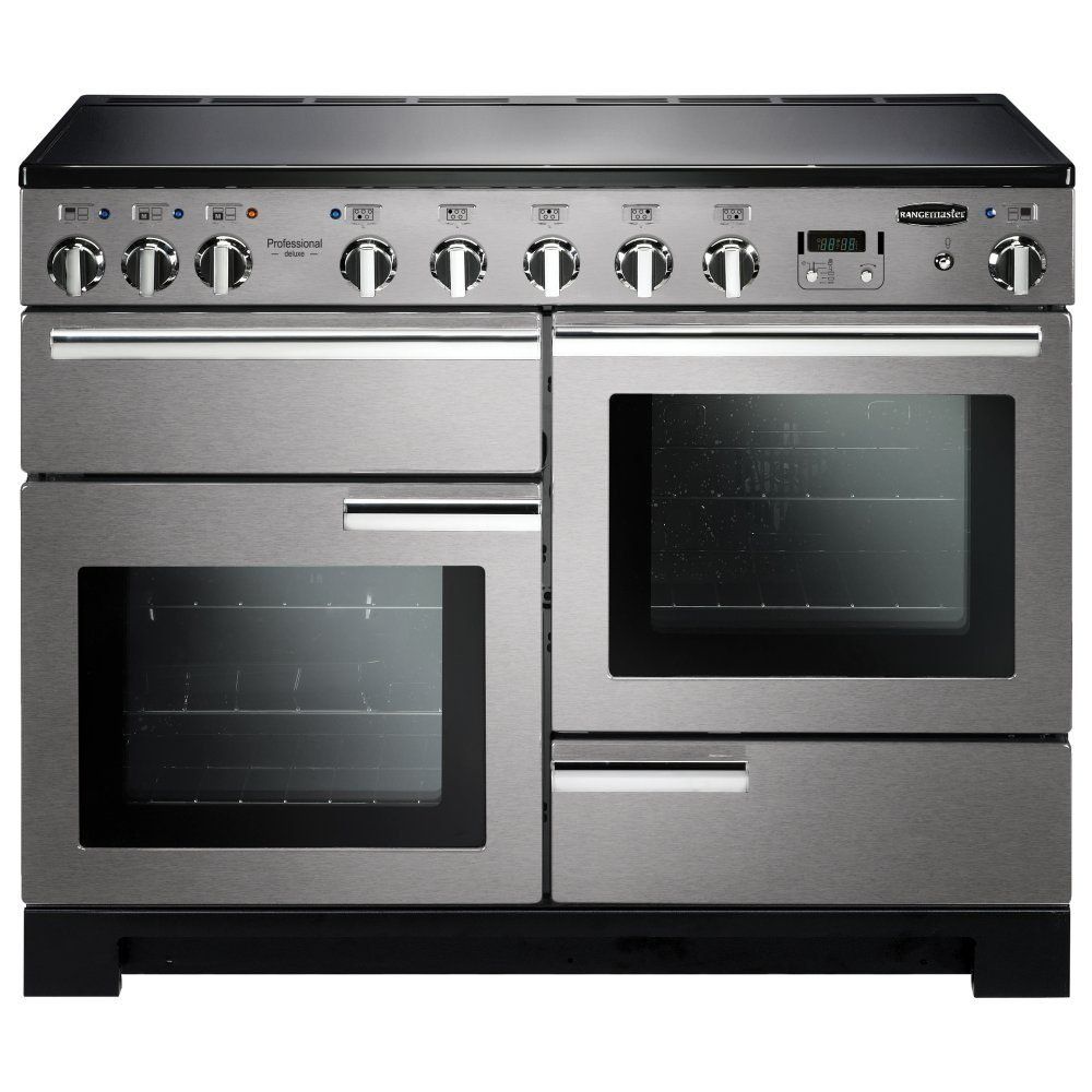 Rangemaster PDL110EISSC Professional Deluxe 110cm Electric Induction Range Cooker - Stainless Steel - Image 1