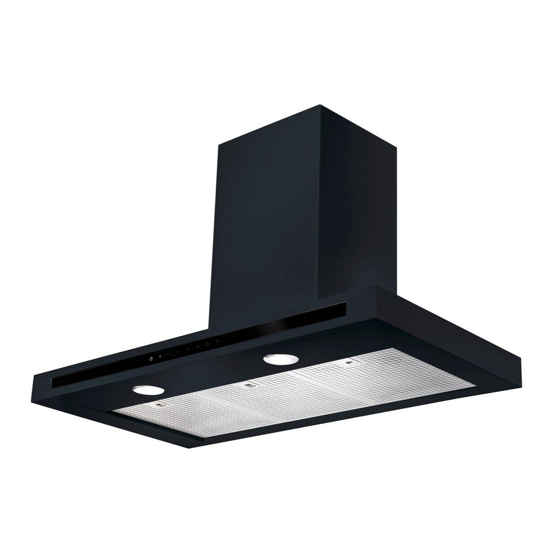 Rangemaster HLTHDS110BL Hi-Lite Flat 110cm Chimney Cooker Hood Black - Image 1