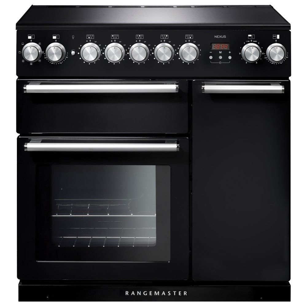 Rangemaster NEX90EIBL/C Nexus 90cm Induction Range Cooker 104820 - BLACK - Image 1