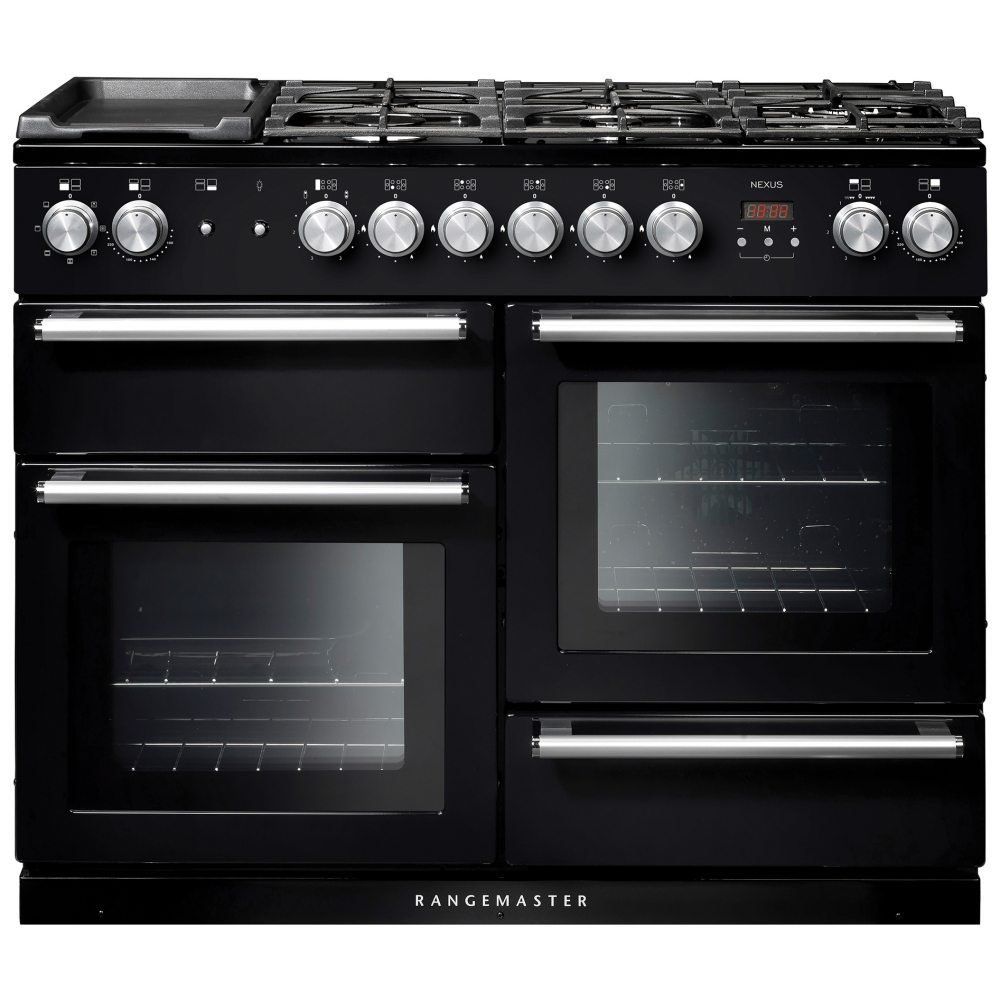 Rangemaster NEX110DFFBL/C Nexus 110cm Dual Fuel Range Cooker 104850 - BLACK - Image 1