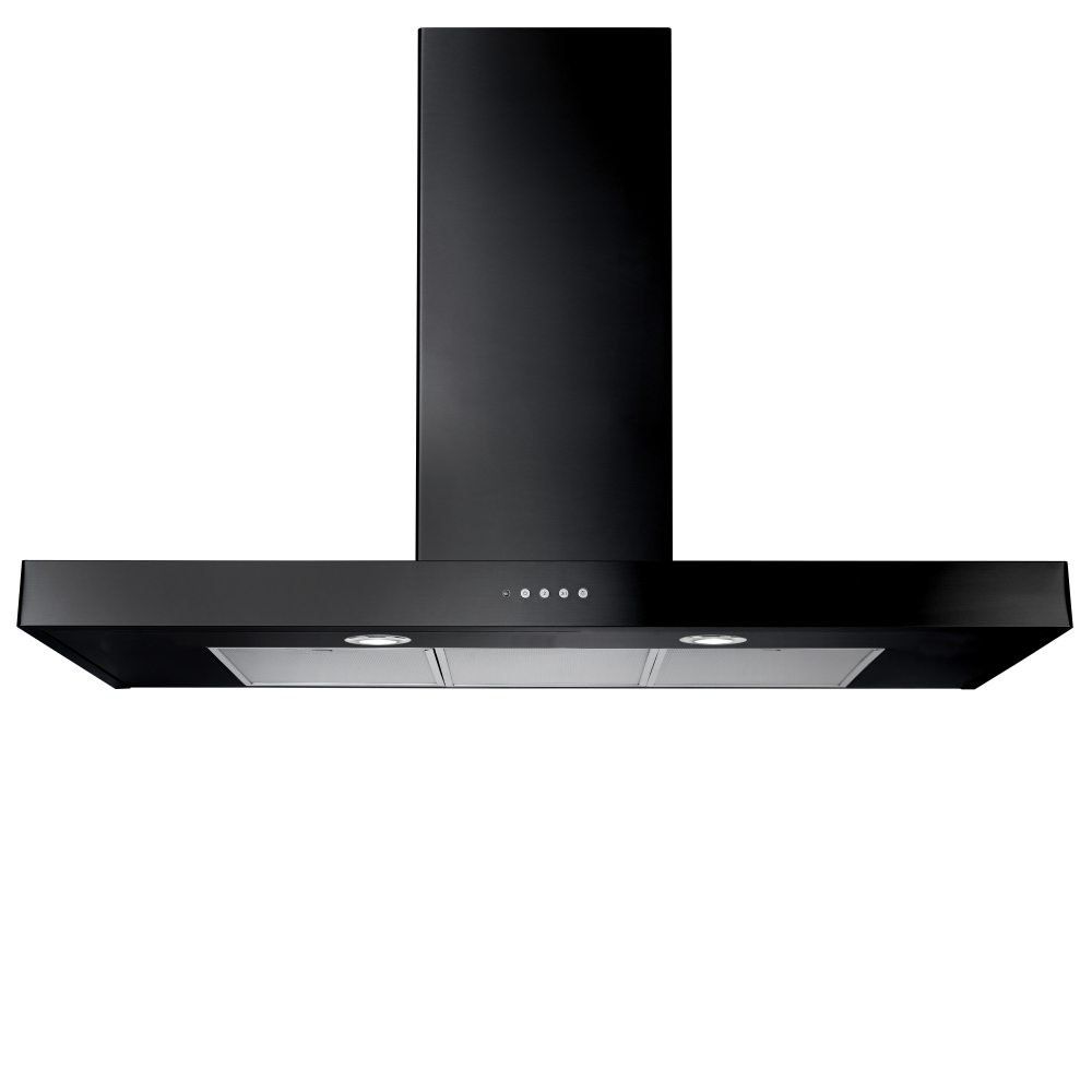 Rangemaster UNBHDS110BL 110cm Flat Chimney Hood - BLACK - Image 1