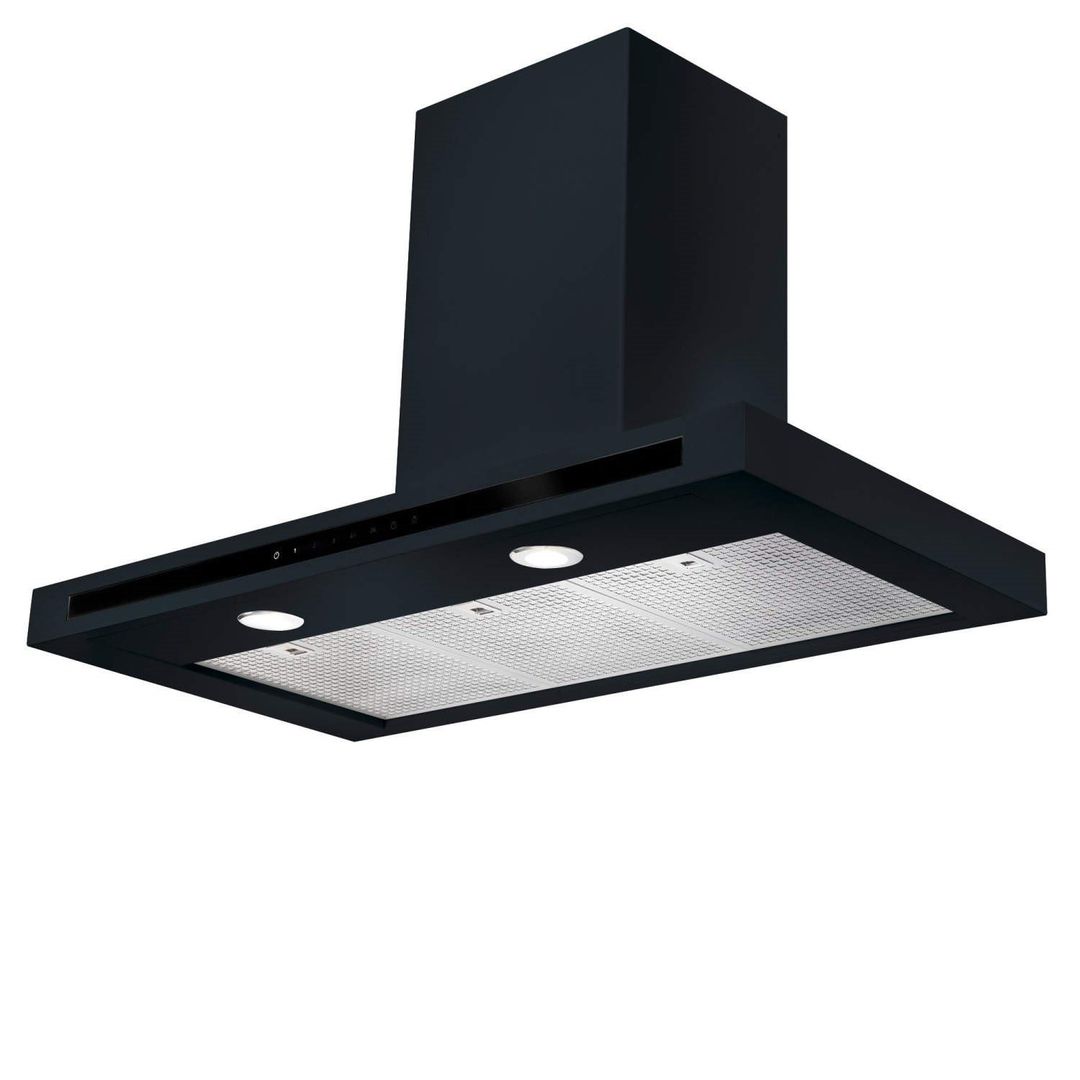 Rangemaster HLTHDS100BL Hi Lite Flat 100cm Chimney Cooker Hood Black - Image 1