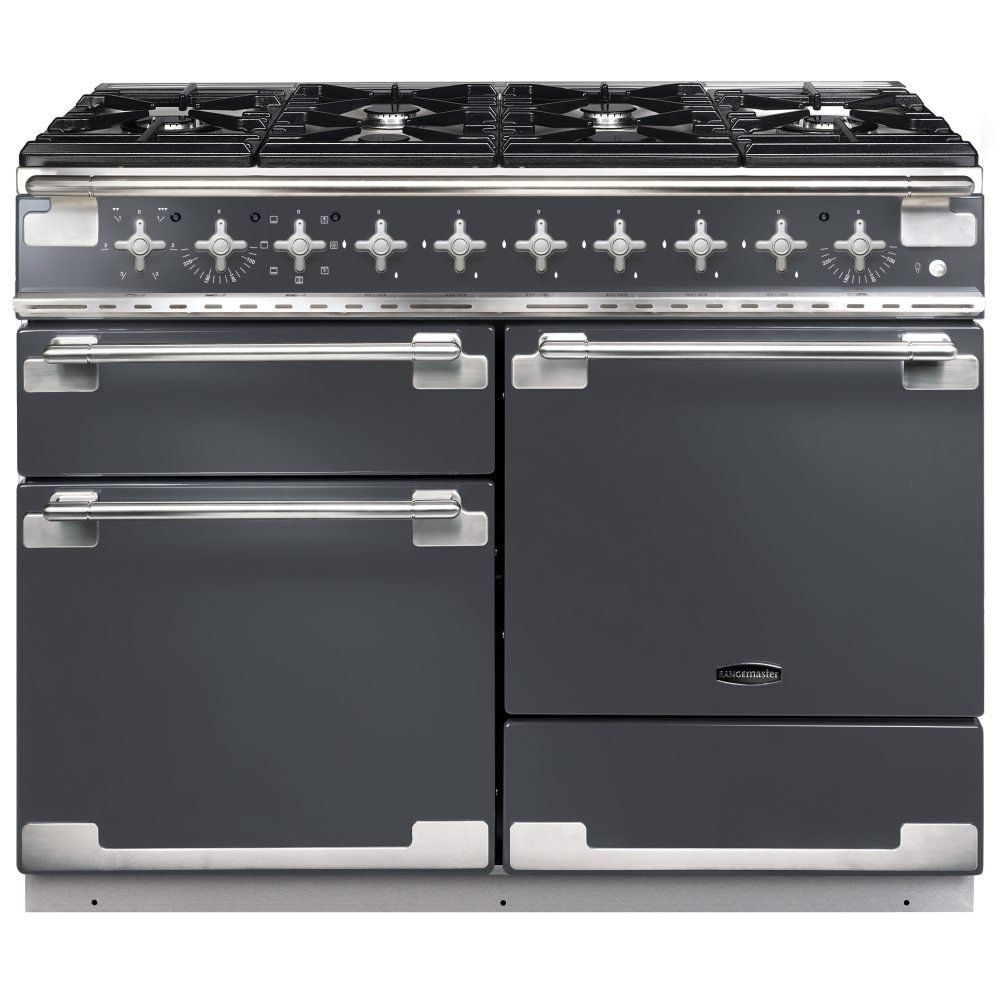 Rangemaster ELS110DFFSL Elise 110cm Dual Fuel Range Cooker - Slate Grey - Image 1