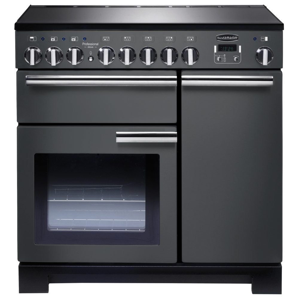 Rangemaster PDL90EISL/C Professional Deluxe 90cm Induction Range Cooker 105970 - SLATE - Image 1