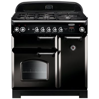 Rangemaster CLA90DFFBLC Classic 90cm Dual Fuel Range Cooker - Black