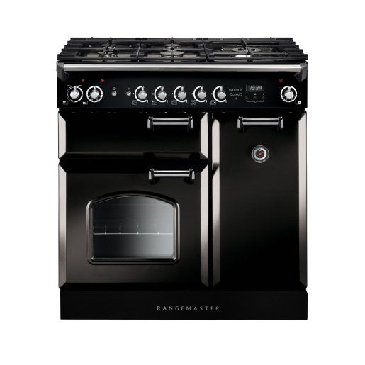 Rangemaster Infusion Classic 90cm Dual Fuel Range Cooker - Black - Image 1