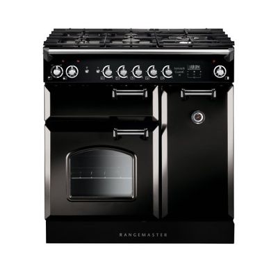 Rangemaster Infusion Classic 90cm Dual Fuel Range Cooker - Black