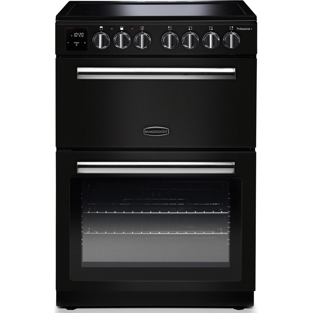 Rangemaster PROPL60ECBLC Professional Plus 60cm Electric Cooker - Black and Chrome - Image 1