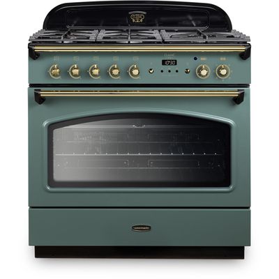 Rangemaster CLAS90FXDFFMG/B Classic FX 90cm Dual Fuel Range Cooker 12835 - MINERAL GREEN