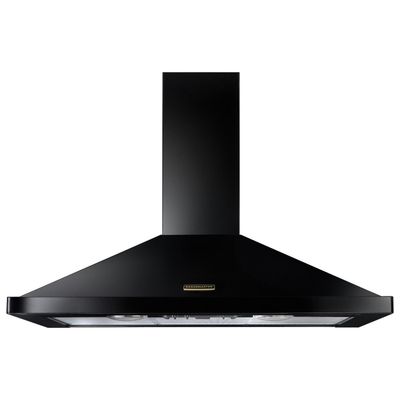 Rangemaster RHDC110BL/B 110cm Chimney Hood Brass Badge - BLACK