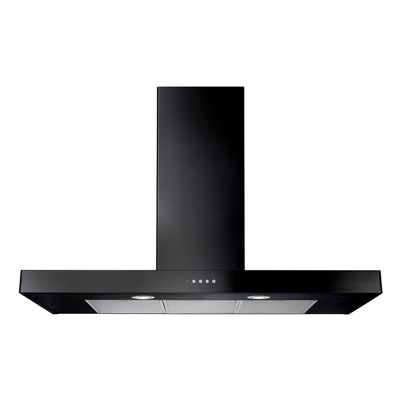 Rangemaster UHDF100BL/ 100cm Flat Chimney Hood - BLACK