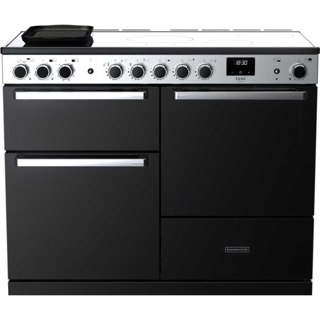 Rangemaster Edge Deluxe 110cm Induction Range Cooker - Black Glass - Image 1