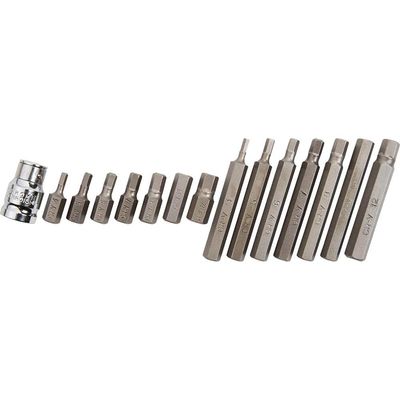 BlueSpot 1/2" Drive Bit Holder and Hex Screwdriver Bit Set 1/2"