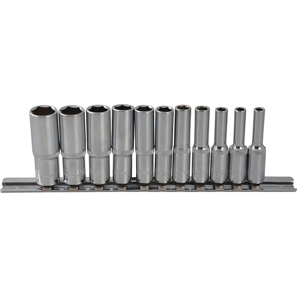 BlueSpot 11 Piece 1/4" Drive Deep Hex Socket Set Metric 1/4" - Image 1