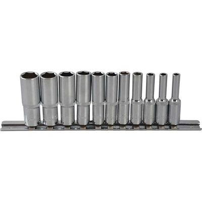 BlueSpot 11 Piece 1/4" Drive Deep Hex Socket Set Metric 1/4"