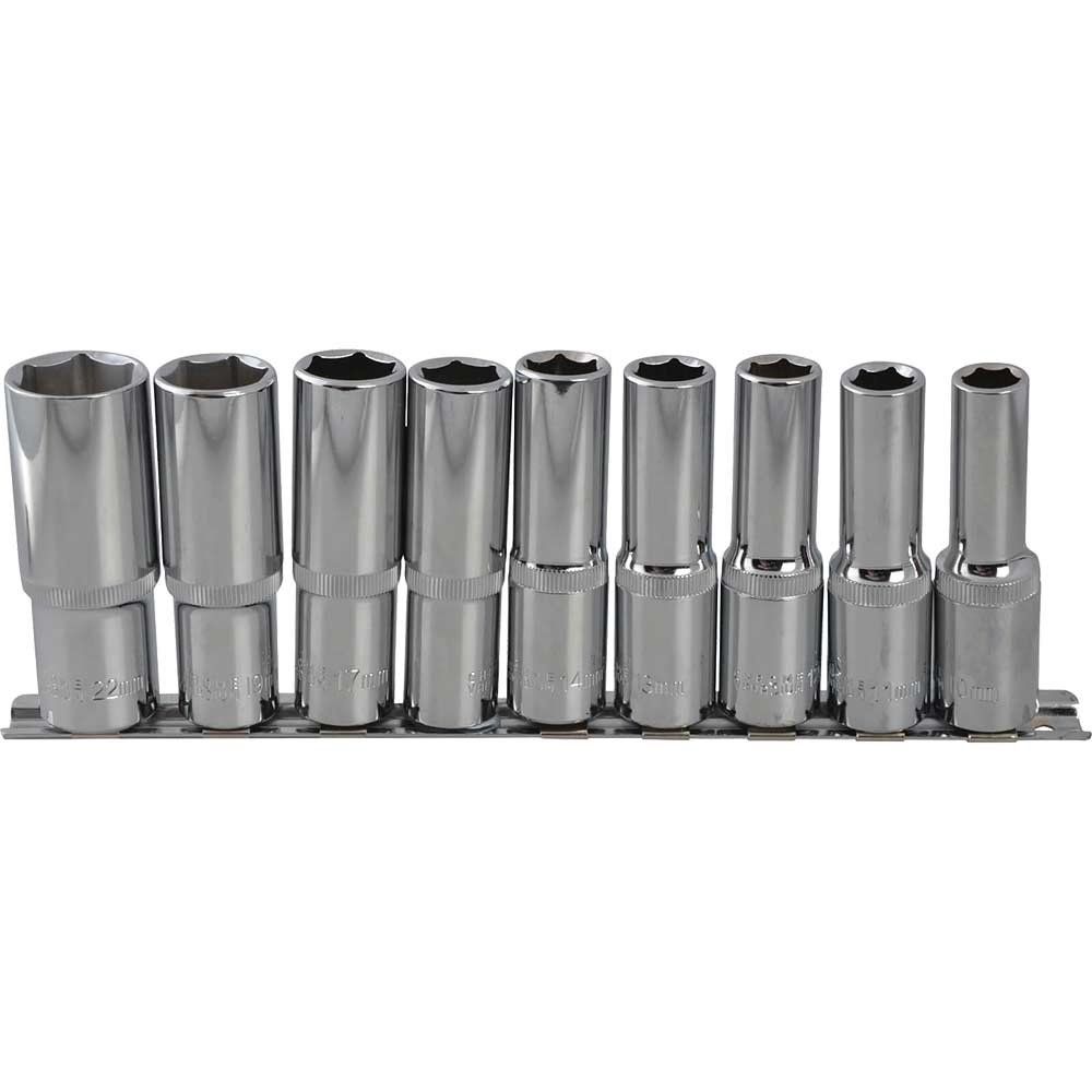 BlueSpot 9 Piece 1/2" Drive Deep Hex Socket Set Metric 1/2" - Image 1