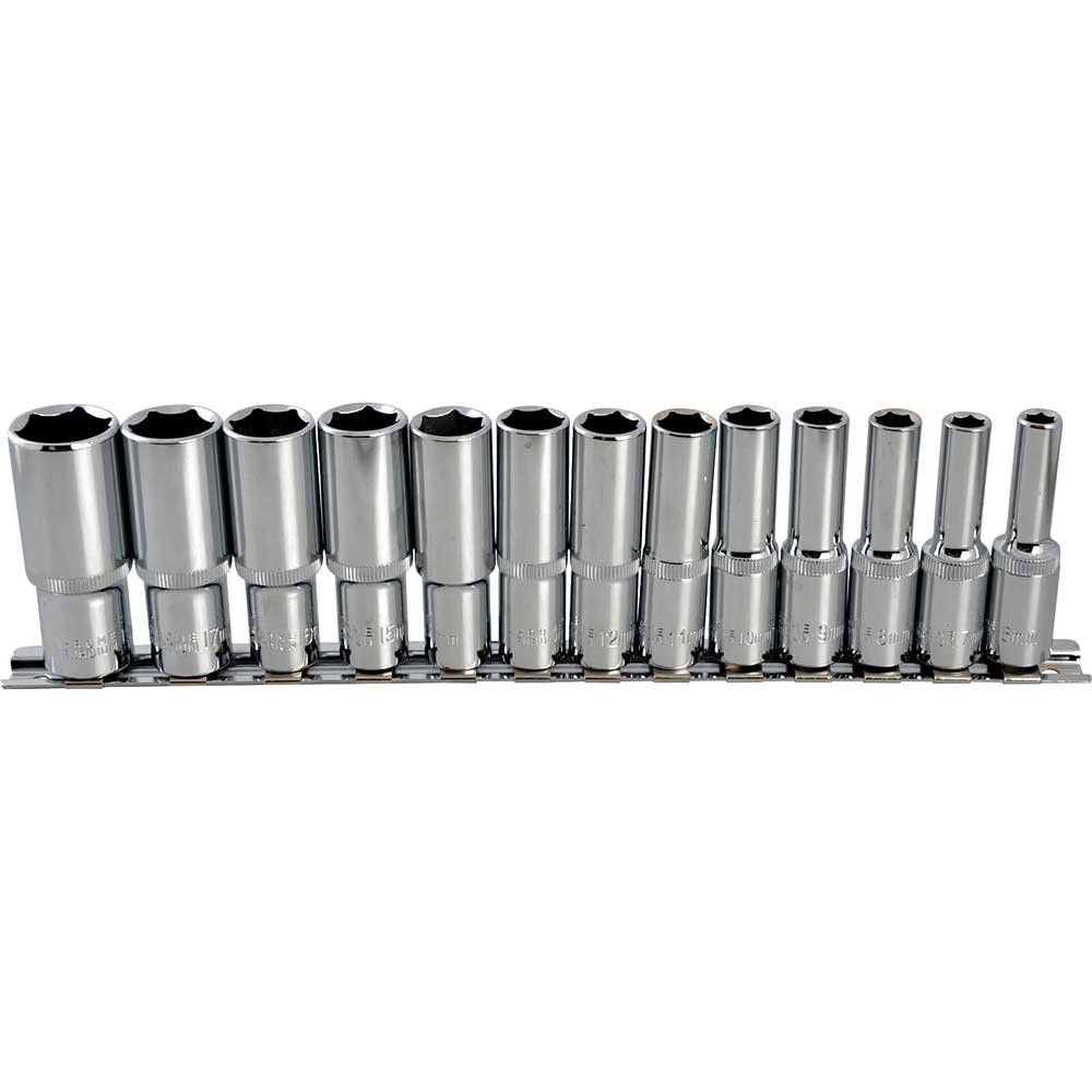 BlueSpot 13 Piece 3/8" Drive Deep Hex Socket Set Metric 3/8" - Image 1
