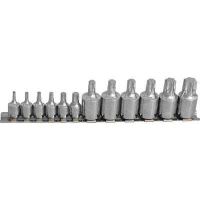 BlueSpot 12 Piece Combination Drive Torx Socket Bit Set Combination