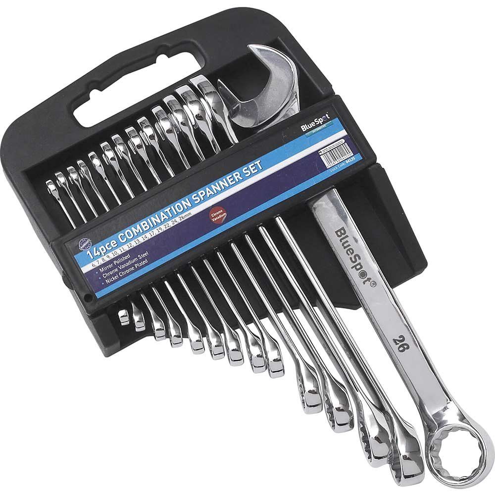 BlueSpot 14 Piece Combination Spanner Set Metric - Image 1