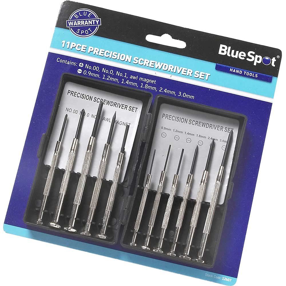 Blue Spot 11 Piece Precision Slotted and Phillips Screwdriver Set - Image 1