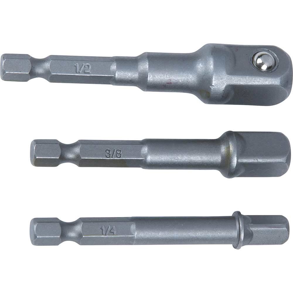 Bluespot 3 Piece Hex Shank Socket Adaptor Set - Image 1