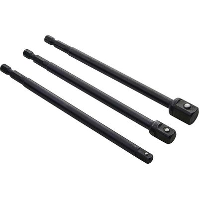 BlueSpot 3 Piece 1/4" Hex Long Reach Impact Socket Adaptor Set