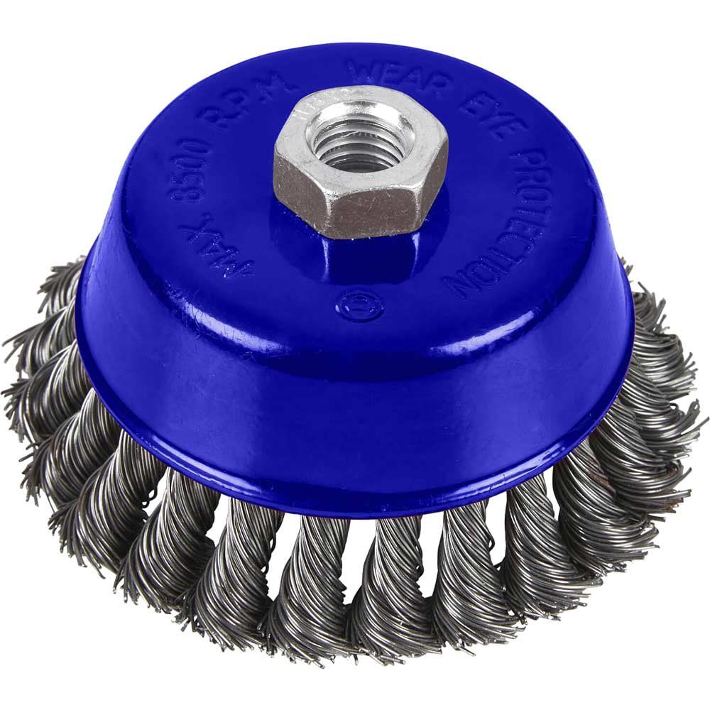 Bluespot Twist Knot Wire Cup Brush 100mm M14 Thread - Image 1