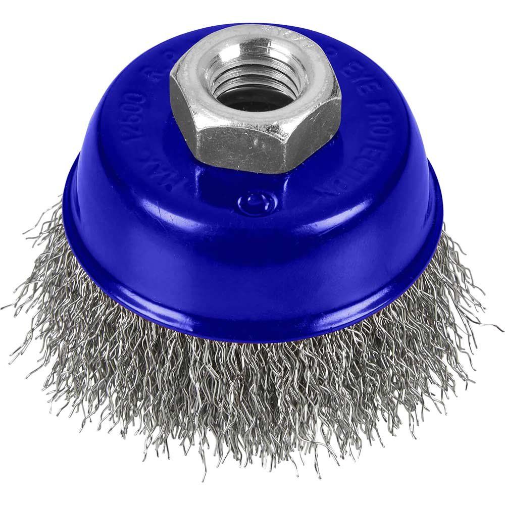Bluespot Crimped Steel Wire Cup Brush 65mm M14 Thread - Image 1