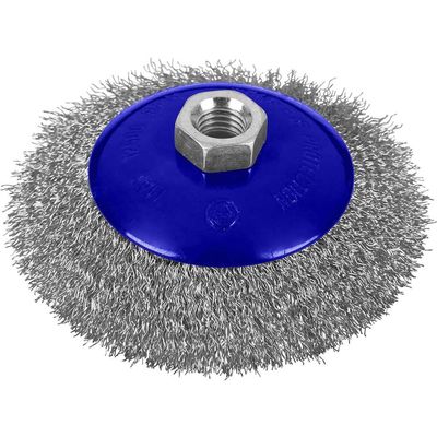 Bluespot Bevelled Crimped Steel Wire Cup Brush 115mm M14 Thread